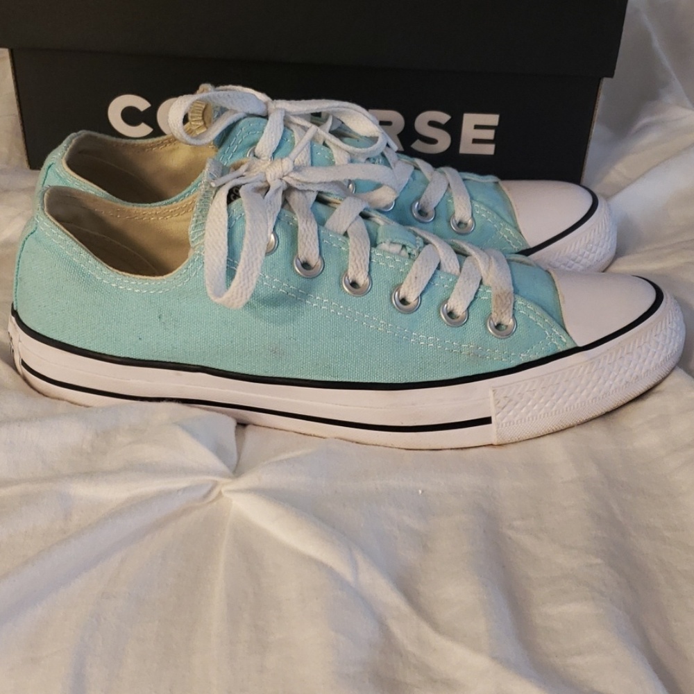 Excellent Used Condition Mint Green Converse Shoes - image 3